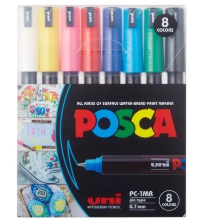 MARCADOR POSCA SET x8 1MM CLASICOS - STAEDTLER