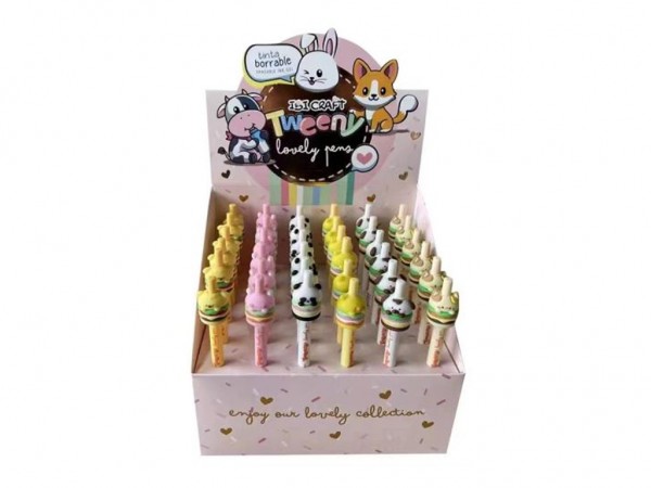 BOLIGRAFO TWEENY BORRABLE HAMBUGUESAS - IBICO