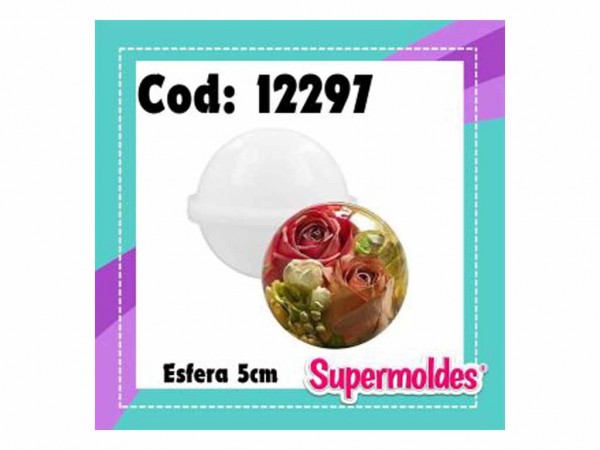 MOLDES SILICONA ESFERA 5cm 2 PARTES - SUPERMOLDES