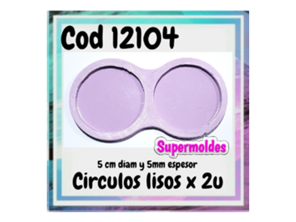 MOLDES RESINA CIRCULOS x2u 5cm DIAM - SUPERMOLDES