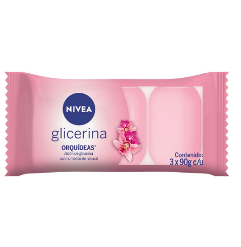 NIVEA JABON GLICERINA ORQUIDEAS 3x90g - LIMPIEZA Y QUIMICOS CIDER