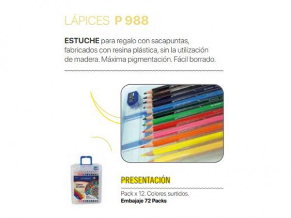 LAPICES COLOR x12 LARGOS ESTUCHE C/SAC S - SABONIS