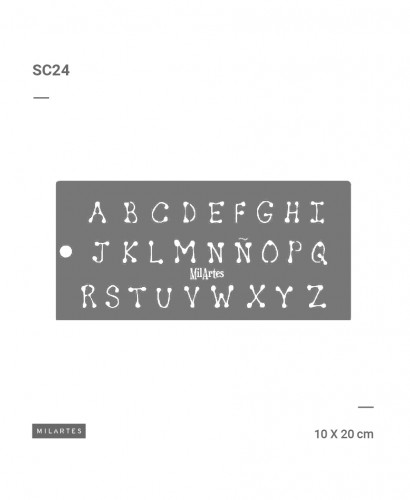STENCIL MIL ARTES 10x20cm SC (SET 7cmx4) - MIL ARTES