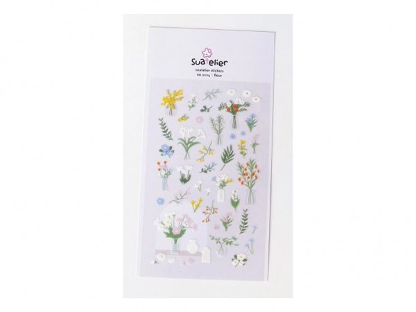STICKER PVC 10x19cm FLEUR - IBICO