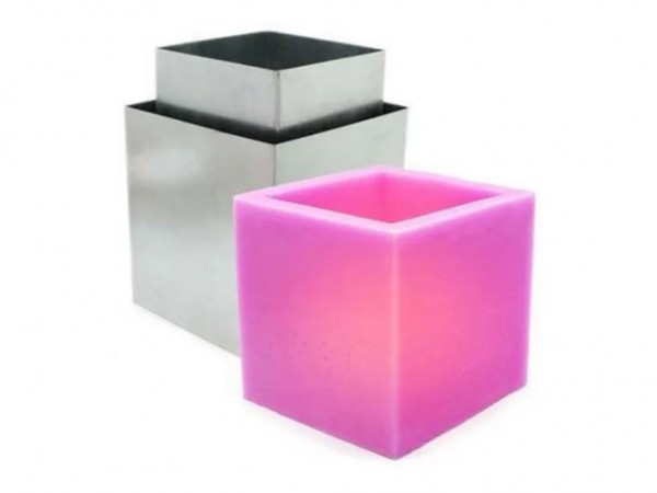MOLDES VELAS ACERO INOX FANAL CUAD 15X15 - CIDER