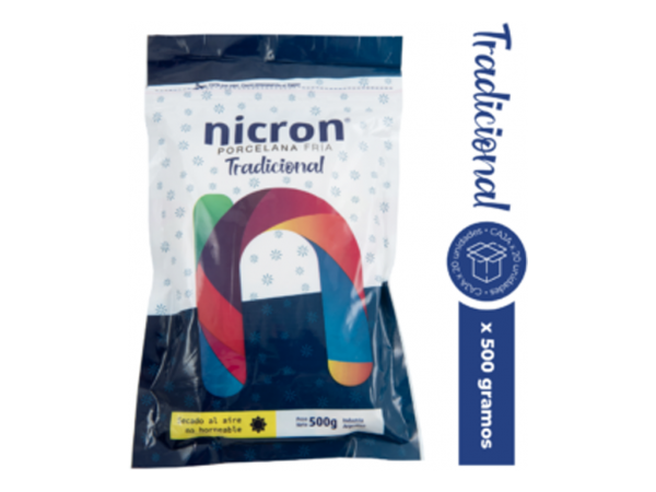 PORCELANA FRIA NICRON 500g TRAD CAJA x12 - NICRON