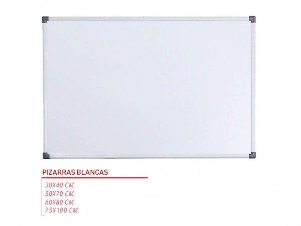 PIZARRA BLANCA 40x60 MARCO METAL - PIZARRAS