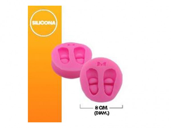 MOLDES SILICONA ZAPATITOS BEBE 6cm DIAM - MOLDES SILICONA