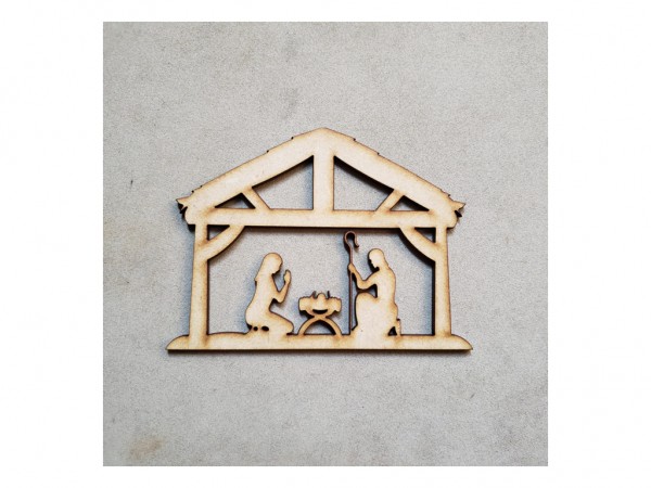 PESEBRE CASITA PLACA  7x10cm - IND DEL ARTE / CORTE LASER