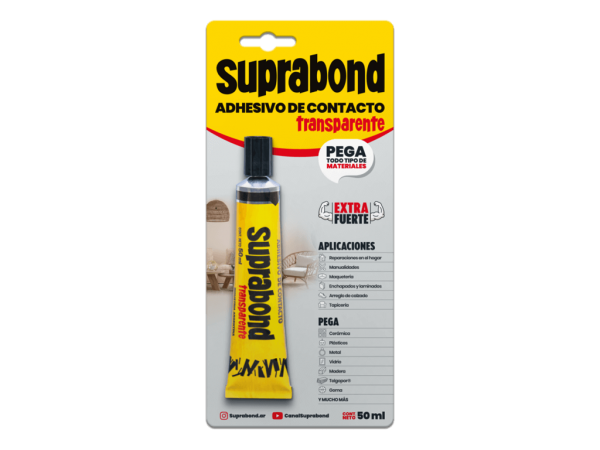 ADHESIVO DE CONTACTO TRANSP 50ml SUPRABO - SUPRABOND