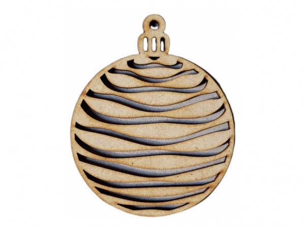 BORLA NAVIDAD CALADA N2 ONDULADA - IND DEL ARTE / CORTE LASER