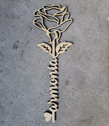 FLOR ARMONIA 11x32cm 5mm - IND DEL ARTE / CORTE LASER