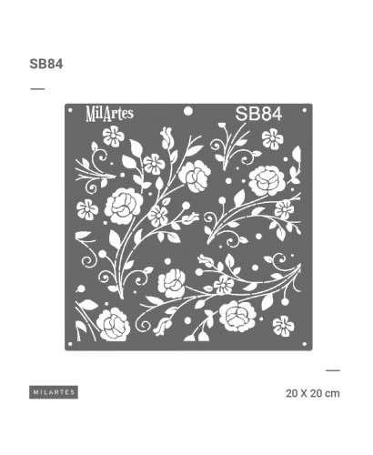 STENCIL MIL ARTES 20x20cm /SN 10x30cm - MIL ARTES