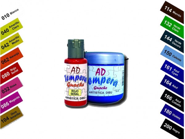 TEMPERAS AD DIBU ESCOLAR 50ml - ARTISTICA DIBU - AD