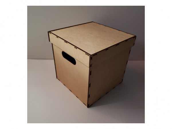 CAJAS CUBO CON TAPA (30x30x20) - IND DEL ARTE / CORTE LASER