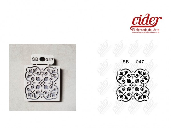 SELLOS BAJO RELIEVE SB047/MOSAICO N4 7cm - IND DEL ARTE / CORTE LASER