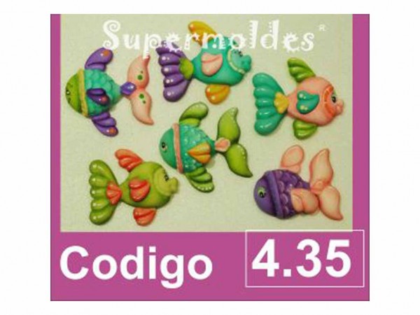 MOLDES RESINA PECES x2unid 3.5 CM - SUPERMOLDES
