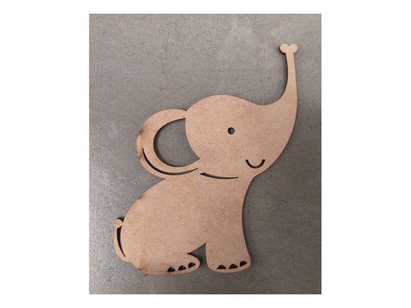 ELEFANTE PLACA SOUVENIR (9x10cm) 3mm - IND DEL ARTE / CORTE LASER