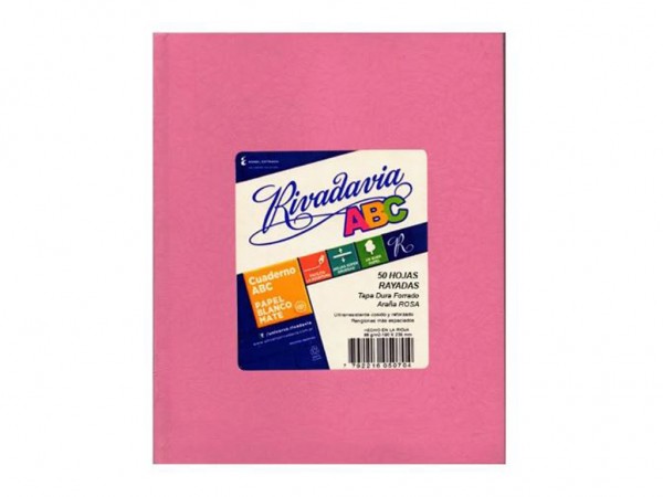 CUADERNO ABC RIVADA 19x23,5 50H ROSA RAY - LIBRERIA