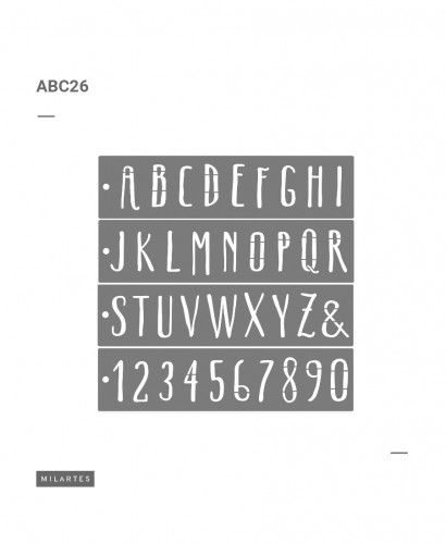 STENCIL MIL ARTES ABC LETRAS 5cm ALTO - MIL ARTES