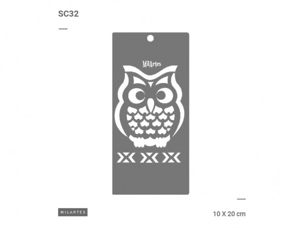 STENCIL MIL ARTES 10x20cm SC (SET 7cmx4) - MIL ARTES
