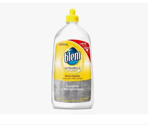 BLEM CERAMICO Y MICROCEMENTO CERA LIQUIDA 800cc - LIMPIEZA Y QUIMICOS CIDER