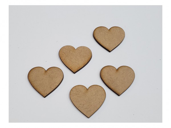 MINIATURA CORAZON 4cm x5u - IND DEL ARTE / CORTE LASER