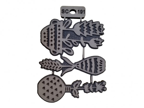 SELLOS PLANTAS MACETAS (12 CM) X 3 UNIDA - IND DEL ARTE / CORTE LASER