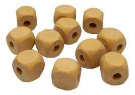 DADITOS MADERA 13mm PERFORADO - MADERAS TORNEADAS
