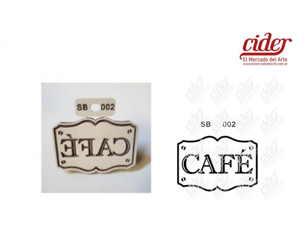 SELLOS BAJO RELIEVE SB002/CAFE 7x10cm - IND DEL ARTE / CORTE LASER