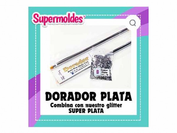 FOIL LAMINADOR 21cm x 1mt PLATA - SUPERMOLDES