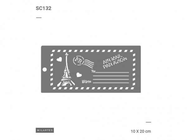 STENCIL MIL ARTES 10x20cm SC (SET 7cmx4) - MIL ARTES