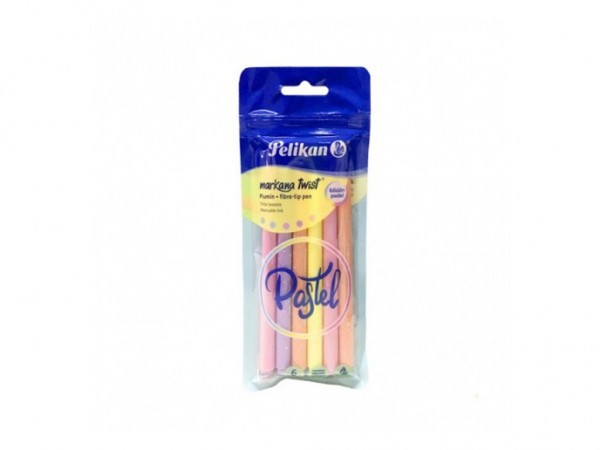 MARCADORES PELIKAN TWIST FINO x6 PASTEL - PELIKAN