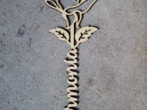 FLOR ARMONIA 4x10cm 3mm - IND DEL ARTE / CORTE LASER