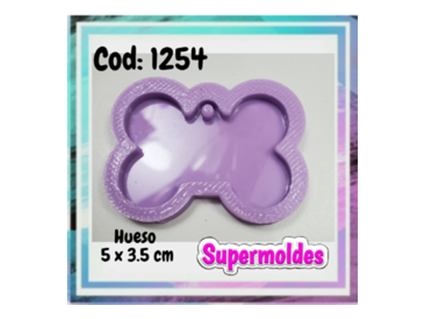 MOLDES RESINA HUESO MEDALLA 5x3.5cm - SUPERMOLDES