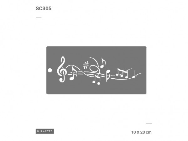 STENCIL MIL ARTES 10x20cm SC (SET 7cmx4) - MIL ARTES