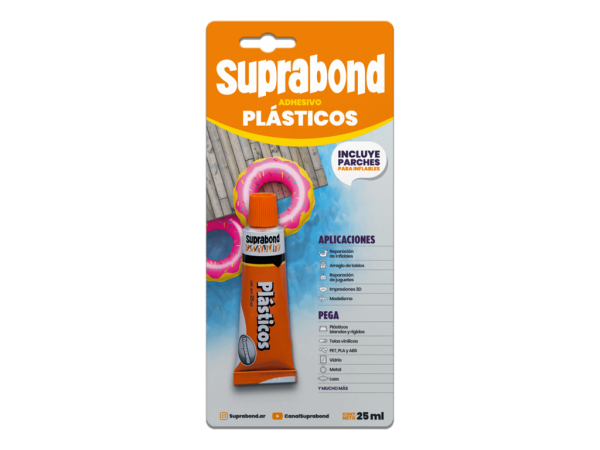 PEGAMENTO PARA PLASTICOS 25cc POMO SUPRA - SUPRABOND