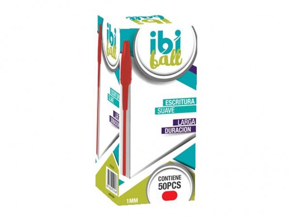 BOLIGRAFO IBI BALL ROJO 1mm - IBICO