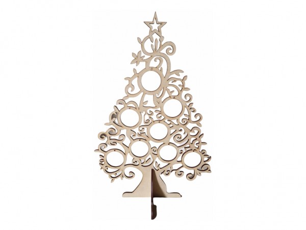 ARBOL NAVIDAD ENCASTRE BORLAS 57cm 5mm - IND DEL ARTE / CORTE LASER