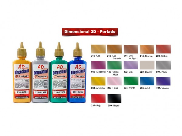 PINTURA DIMENSIONAL AD DIBU PERLADO 40ml - ARTISTICA DIBU - AD