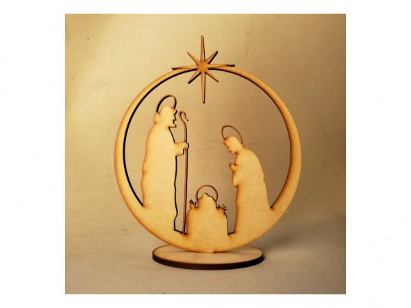 DISCO PESEBRE C/PIE (20x24cm) - IND DEL ARTE / CORTE LASER