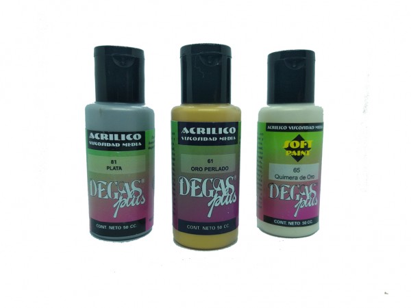 ACRILICOS DEGAS PLUS METALIZADO 50cc - DEGAS PLUS