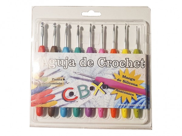 AGUJAS CBX CROCHET SURTIDAS x9 MANGO SIL - CBX