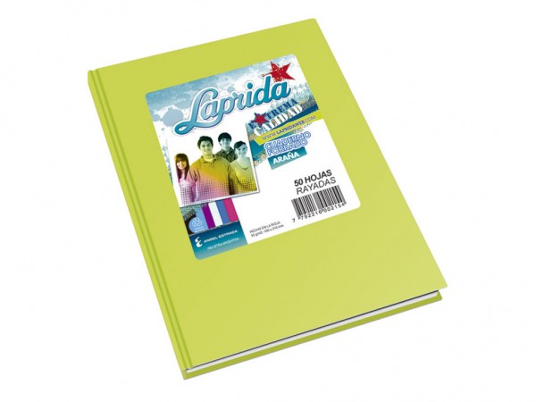 CUADERNO LAPRIDA FORRADO 50H VERDE RAY - LIBRERIA