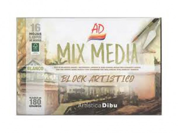 BLOCK MIX MEDIA 180g 16.5x24.5cm AD - ARTISTICA DIBU - AD