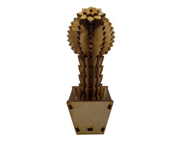 CACTUS CON MACETA N3 15cm 3mm - IND DEL ARTE / CORTE LASER