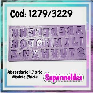 MOLDES RESINA ABECEDARIO 1.7cm ALTO - SUPERMOLDES