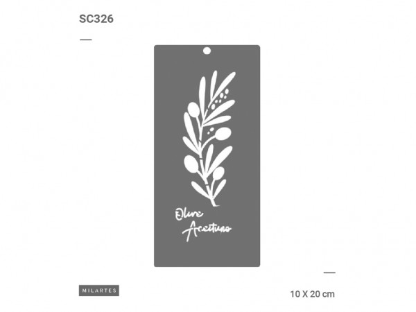 STENCIL MIL ARTES 10x20cm SC (SET 7cmx4) - MIL ARTES