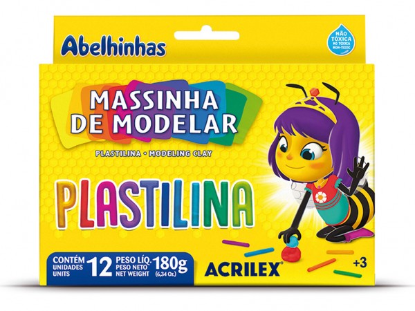 PLASTILINA 12 COLORES X 180 gr - ACRILEX