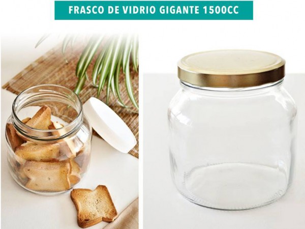 FRASCO VIDRIO GIGANTE1500cc H:140mmT110 - ENVASES VIDRIO